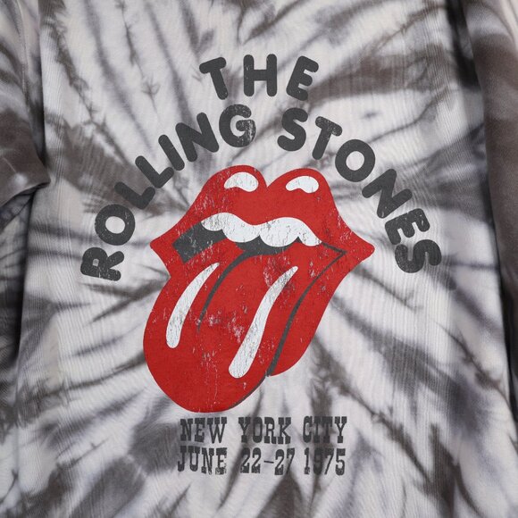 THE ROLLING STONES Sweatshirt Mens Oversized Small Tie Die Logo Tongue Crew Neck - Picture 2 of 6